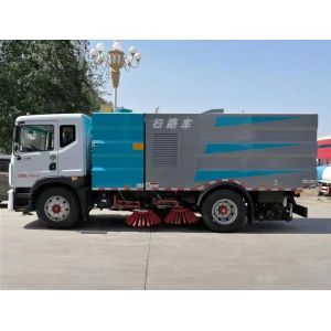 4x2 Street Sweeper Truck Road 6 Wheelers Blue Vacuum Cleaning