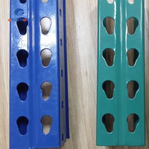 Selective Warehouse Teardrop Pallet Rack Systems , Red / Blue Industrial Pallet