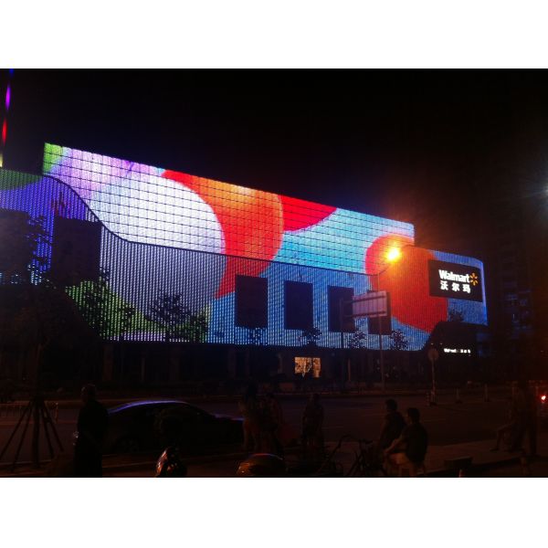 Buy IP68 Anti-UV RGB Flame Retardant LED Mesh Screen For Outdoor Facade Lighting at wholesale prices