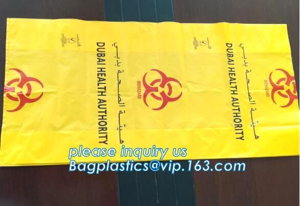 Medical Consumables Biohazard waste bag, Drawstring Medical Waste Bags, Medical
