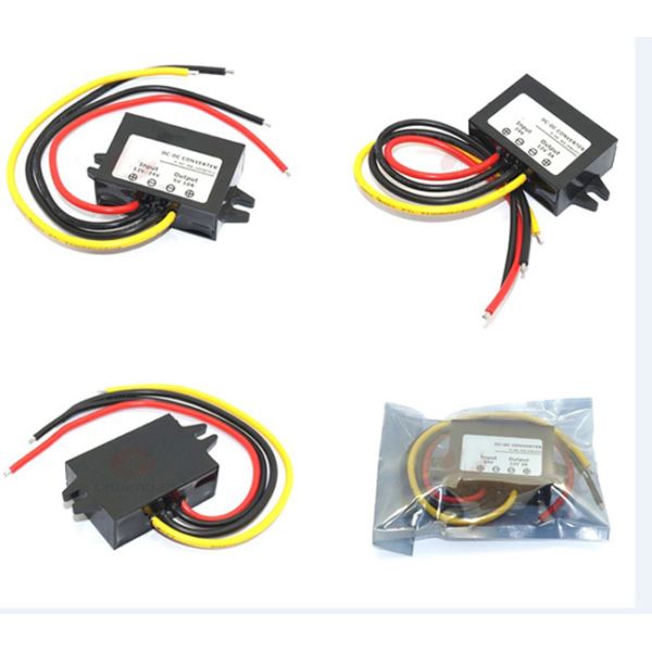 DC 24V to 12V Car Power Converter Regulator Max 5A 60W Plastic