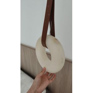 Modern Simple Indoor Commercial Office Home Hanging Halo Ring Pendant Alabaster