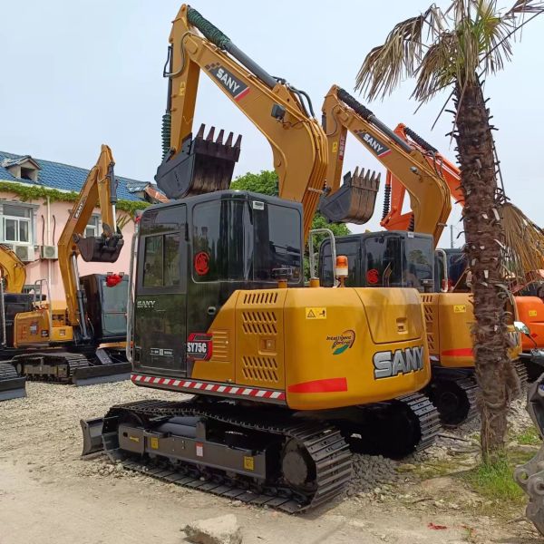 Excellent Sany SY75C Pro SY75 Excavator at with 0.32M³ Bucket Capacity and Low Hours