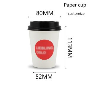 Compostable PLA Lined 280gsm Bamboo Fiber Paper Drinking Cups