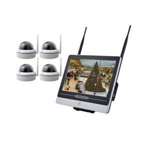 Metal Dome 4 Camera Security System With Dvr 12.5 Inch LCD Remote Viewing Real