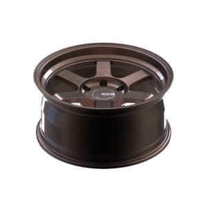 18x8.5 5x108 Deep Dish Wheels OEM Matte Bronze Wheels On Black Car