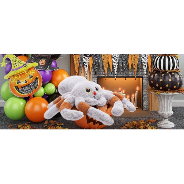 2024 Halloween 20 Giant Spider Plush Toy Cute Tarantula Stuffed Animal Cushion Pillow Kids' Prank Props Party Decorations