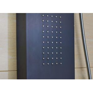 Black Stainless Steel Wall Mount Shower Panel Hydromassage Design ROVATE
