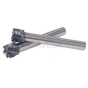 6 Flutes T Slot Custom Ground End Mills Cutter Carbide Alloy Tungsten Steel