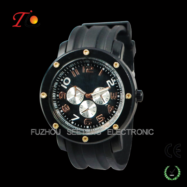 Better quality cool big face and color customized dial silicone watches men for sport