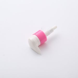 Durable Customized Pink Lotion Pump / Ribbed Foaming Hand Soap Pump