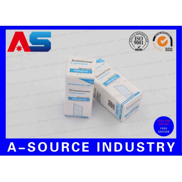 Bodybuilding Undecanoate Glossy 10ml Vial Boxes , Medicine Glass Vials With