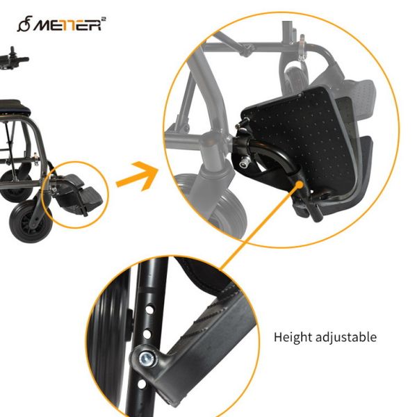 Aluminum Alloy Brushless 150W*2 Motorized Power Chair