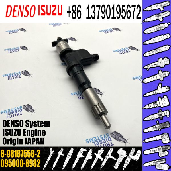 Genuine and new fuel injector 095000-8980 095000-8981 095000-8982 8-98167556-2 for ISUZU 6WG1 Engine
