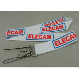 Customized Environment Friendly Heat Transfer Printing Lanyard , custom key