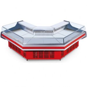 Quality Butchery Meat Fish Chiller Display Showcase Large Capacity Energy Saving for sale