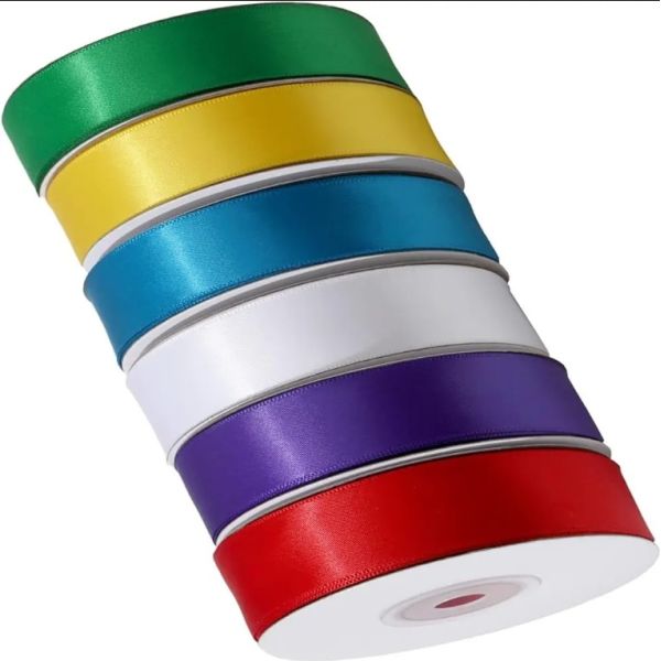 Wholesale Factory Liston Satin Ribbon Roll Solid Color Decorative Polyester