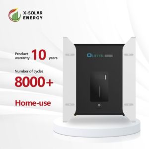 Black Lithium Wall Mounted Battery Storage Solar System Power Supply For