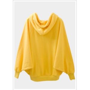 Bat shirt , Yellow Ladies Hooded Sweatshirts , Long Sleeve
