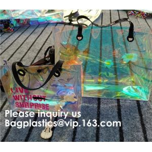 Promotional Shiny PVC Tote Bag, Women Gender and Casual Tote Shape large