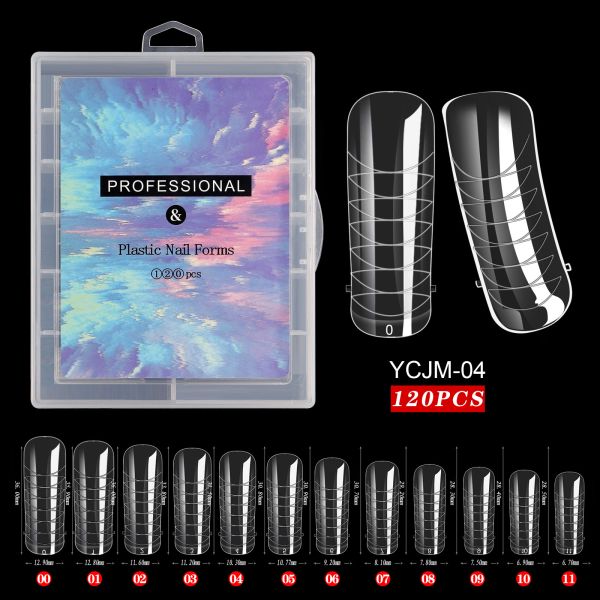 27 Styles Clear Dual Forms Stiletto Straight Square Nail Tips Finger UV Gel Nail Extension Mold Quick Building Gel Nail Form