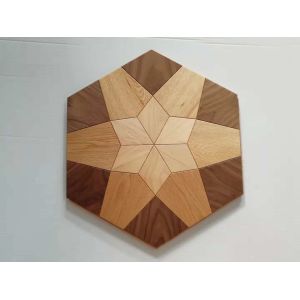 Different Woods Hexagon Parquet Flooring Multi Layers AB Grade
