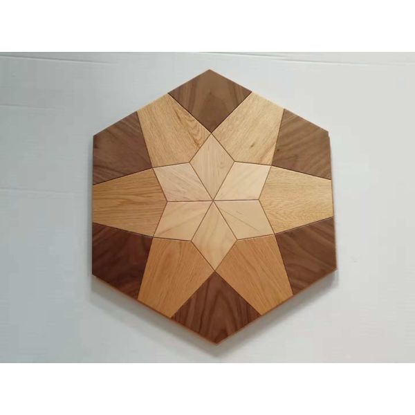Buy Different Woods Hexagon Parquet Flooring Multi Layers AB Grade at wholesale prices