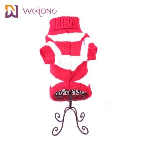 Twisted Warm Turtleneck Cable Knit Puppy Christmas Sweater Embroidered patch