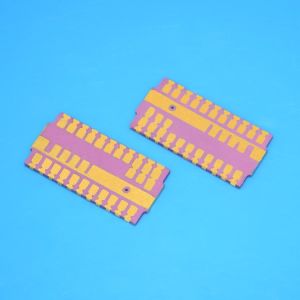 China Gold  Metallized Ceramic Substrates , Ceramic Cover Plates With Au Plating on sale