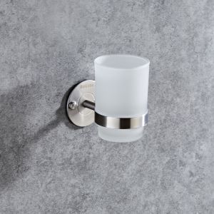 Tumbler holder 83503-Round&Stainless steel 304&Brush,glass &Bathroom Accessories