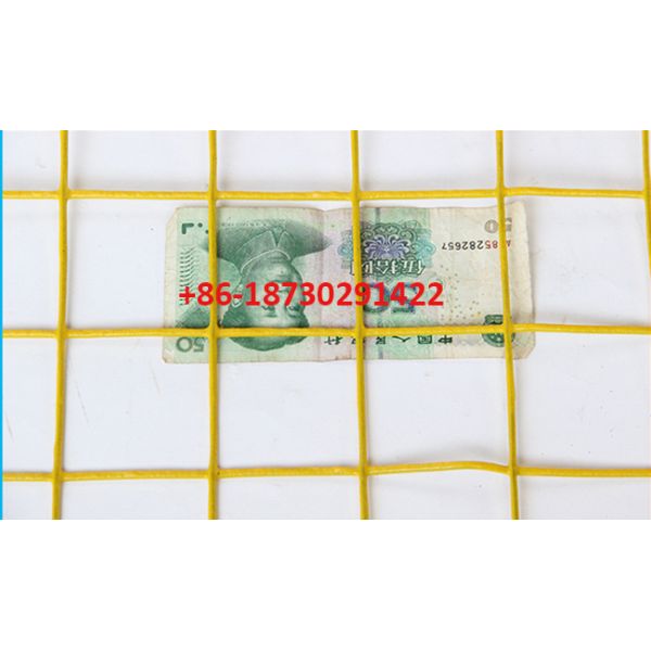 Yellow color PVC coating Holland wire mesh fence 30mmx30 mm Hole opening in 1.2 meter height