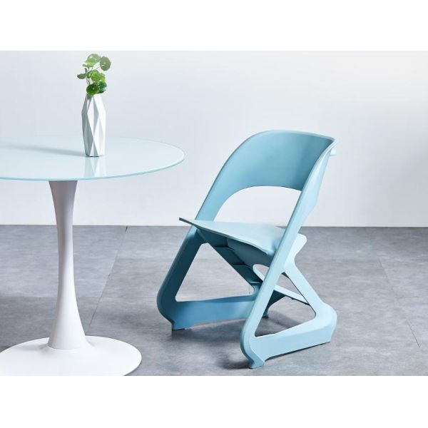 Nordic plastic chair household backrest adult dining chair lazy man creative outdoor leisure negotiation chair