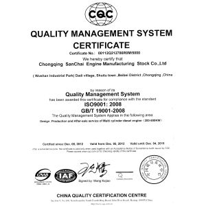 Chongqing SAC Power Group Co.,Ltd. Certifications