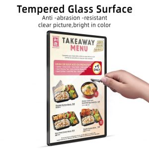 Aluminum Frame Rechargeable A4 Desktop Advertising Light Box Acrylic Flashing