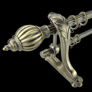 0.5MM Window Curtain Rods Contracted Brass Zinc Alloy Finial