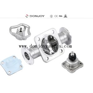 China SS316L Pharmacy Sanitary Diaphragm Valve With SS Handle on sale