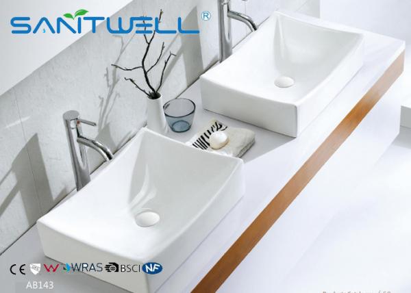 Buy New Design Square AB143 Above Counter Basin Ceramic Vanity Bowl  510*370*120 mm at wholesale prices