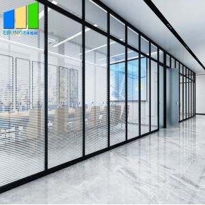 EBUNGE 10mm Environmental Aluminum Tempered Single Glass Office Partition Walls