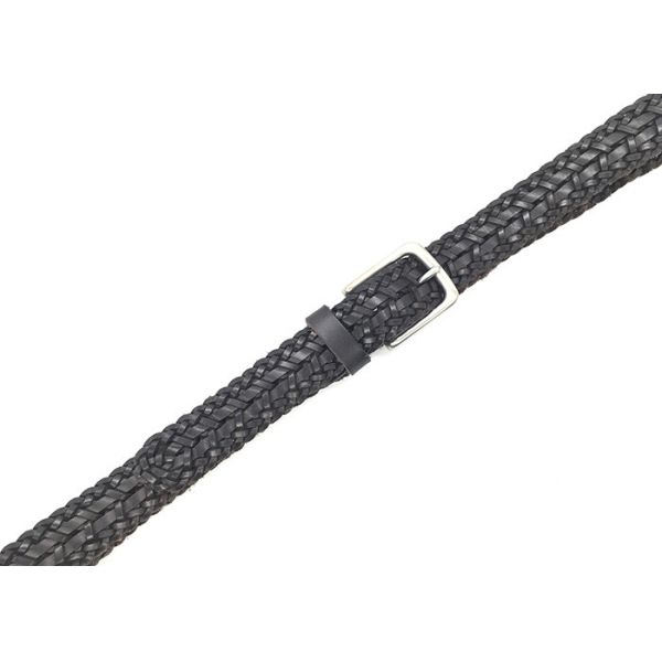 Durable Mens Casual Braid Leather Belt With Zinc Alloy Buckle Material