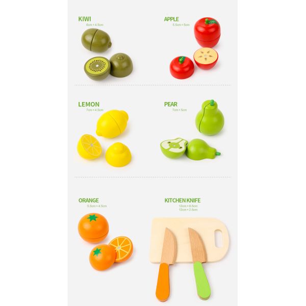 Montessori Kitchen Pretend Toy For Children Cutting Fruit Vegeta