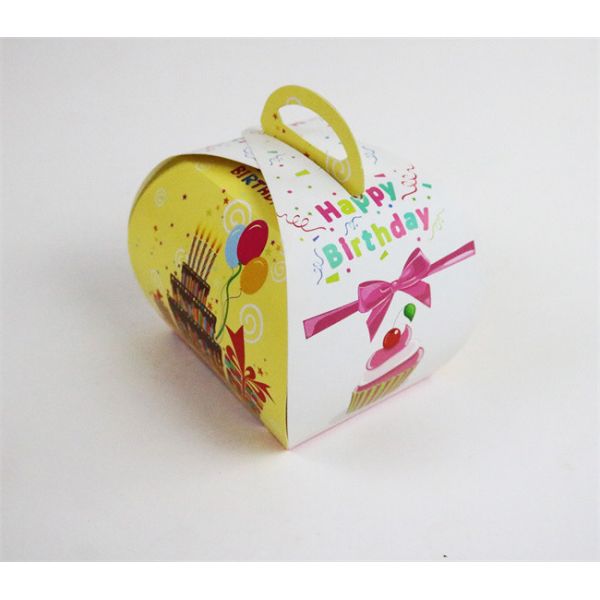 Birthday Cake Colored Cardboard Cake Box Cupcake Boxes - CUSTOM SIZES