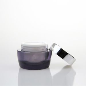 Round Double Wall Luxury Cosmetic Facial Cream Container 20G Acrylic Packaging