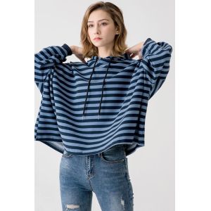 Women Boutique Clothes Custom Stripe Hoodies Sweatshirts