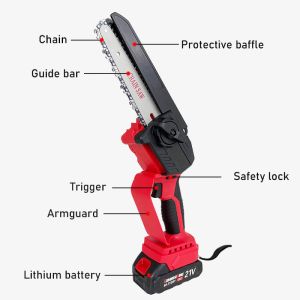 24V Rechargeable MINI Electric Wood Cutting Lithium Chainsaw Bracket Adjustable