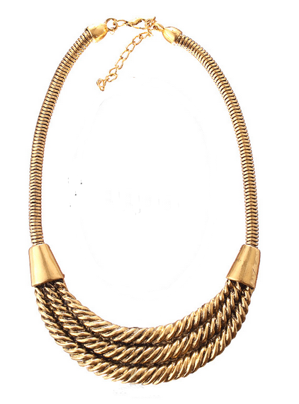 Hot fashion trend _ exaggerated three zinc alloy necklace