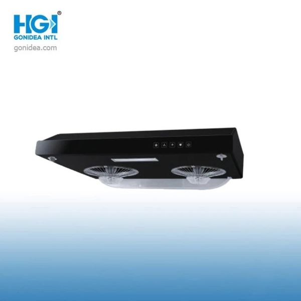 Buy Black Stainless Steel Wall Mounted Slim Cooker Hood For Commercial Cooking at wholesale prices