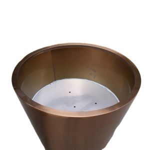 Luxury outdoor golden flower planter large round garden flower pots