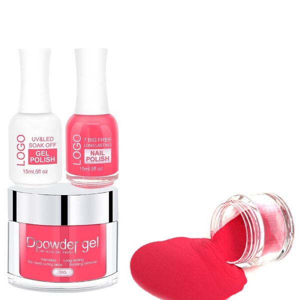 Premium Quality High Matching 3 in 1 Acrylic Powder Match Gel Polish and Nail Lacquer for Nail Art Beauty