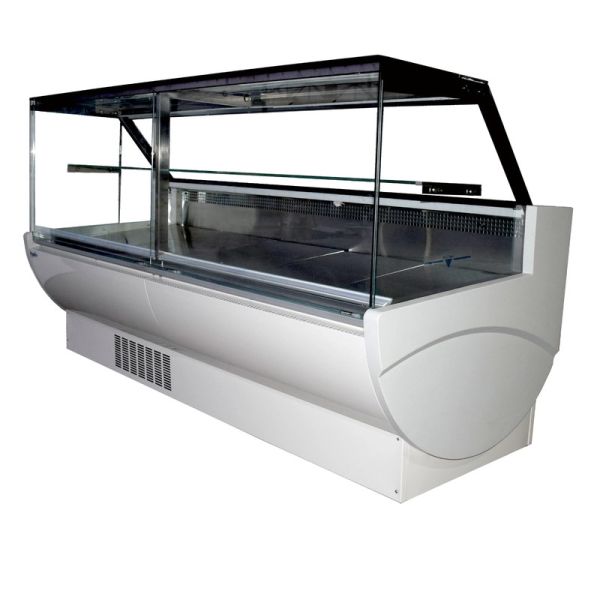 Square Glass Display Deli Display Refrigerator With Open Door Temperature Range 2-6°C And Performance