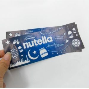 PVC Luminous Self Adhesive Label Stickers Custom Logo With Film